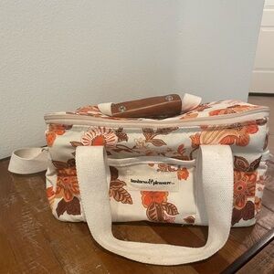 Business and Pleasure Company Cooler Bag - Orange and Cream Design